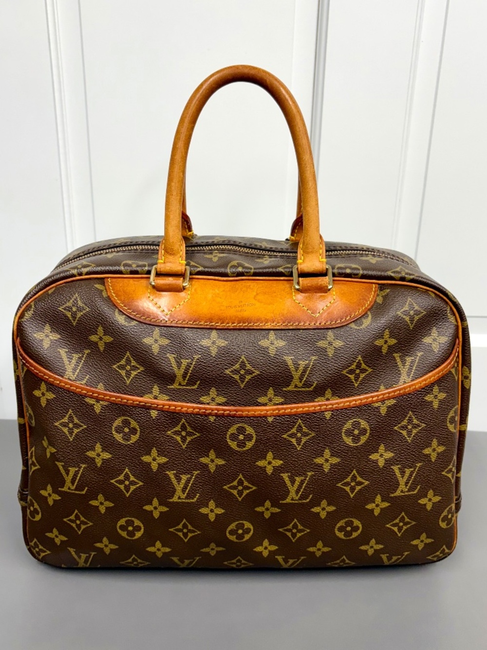 Louis Vuitton Vintage Deauville Bag Monogram Canvas & Vachetta Leather